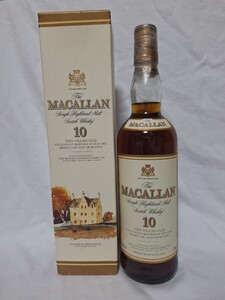  希少 オ－ルドボトル マッカラン MACALLAN 10年 シェリーオーク樽 40% 700ml 箱付 シングルモルトウイスキー 80