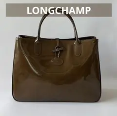 LONGCHAMP ロンシャン ロゾ エナメル トートバッグ パテントレザー