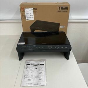 【美品】IRIS OHYAMA アイリスオーヤマ IHクッキングヒーター IHK-W13S-B ブラック 1400W 2口 電気調理器 2022年製 工事不要