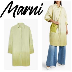 【定価13.5万】 MARNI マルニ シャツ ワンピース グリーン 36