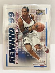 NBAカード　アレン・アイバーソン　ALLEN IVERSON REWIND’99 All-NBA First Team FLEER SKYBOX IMPACT’99-00【 18 of 40 RN】