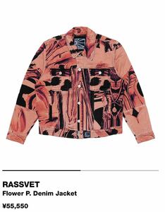 RASSVET Flower P. Denim Jacket Pink1デニムジャケット JACKET