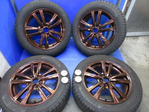 ゼファー　6.5J16+45　5/100+ヨコハマ　205/55R16　深溝　2023年製　プリウス　レクサスCT　インプレッサスポーツ　プリウスHV