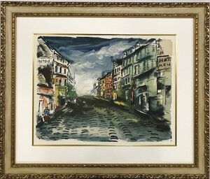 【特価】　≪　 モーリス・ド・ヴラマンク 　≫　 オリジナルリトグラフ【 石版画 】　 　LES BOUTIQUES 　 1963年 　 MOURICE DE VLAMINCK