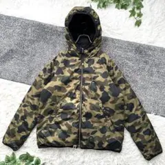 美品 BAPE アベイシングエイプ 1stカモ　リバーシブル　ダウンジャケット