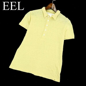 EEL イール 春夏 【ノーブル ポロ】 麻 リネン100％ 半袖 ポロシャツ Sz.XS　メンズ 日本製　A3T08066_7#A