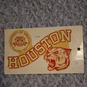 ヒューストン大学 ステッカー ☆ UNIVERSITY OF HOUSTON COUGARS ☆ クーガーズ