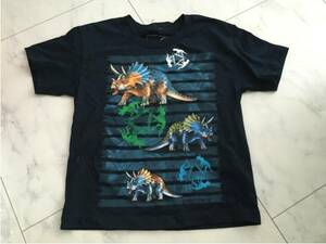 新品 DINO PACK 7 Tシャツ 恐竜 L キッズ 子供 130 120 140 紺 ネイビー