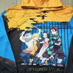 US古着 鬼滅の刃 DEMONSLAYER パーカー 薄手 XLサイズ