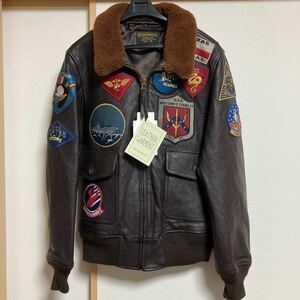 【未使用】AVIREX アヴィレックス 6181013 G-1 TOP GUN JACKET トップガン レザージャケット サイズ38 トムクルーズ