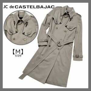 JC de CASTELBAJAC カステルバジャック トレンチコート アウター ジャケット アニマルデザイン おしゃれ 個性的 ベルト付き グレージュ