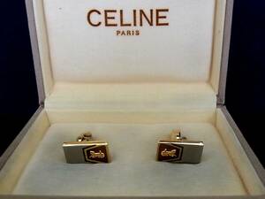 ◎№5519◎■美品■セリーヌ【ＣＥＬＩＮＥ】【シルバー・ゴールド】■カフス♪