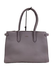 FURLA◆トートバッグ/レザー/GRY/無地/977688