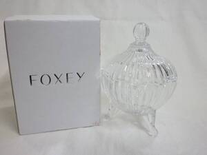 ★未使用★FOXEY フォクシー 小物入れ ガラスケース キャニスター ノベルティ OFM11-82O