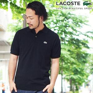 LACOSTE ラコステ ポロシャツ L1212 ロゴ 半袖 ブラック サイズ2