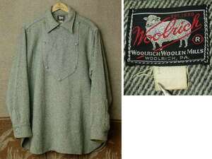 ビブ 【ウールリッチ】 50s Bib Front Pullover Wool Shirt / 50年代 プルオーバー ウール シャツ ワーク ライダース ビンテージ 40s60s