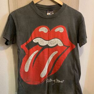 Rolling Stones ローリングストーンズ 89 半袖Tシャツ ブラック 黒 メンズ TOKYO 1990 夏　ツアー　90s Ｍ　medium vintage ビンテージ 