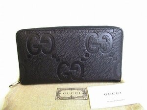 【未使用保管品】 グッチ GUCCI ジャンボ GG ジップウォレット ラウンドファスナ― 長財布 オーガナイザー メンズ レディース