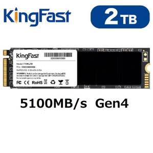 新品 Kingfast F16N-2TB SSD Gen4 (R:5,100MB/s) PS5 NVMe M.2 2280 