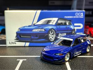 ポップレース 1:64 パンデム ホンダ シビック EG6 v1.5 -ブリスターケース Ver- 海外限定 POP RACE 未開封 送料無料