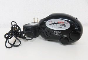 A035★東芝 防災ラジオ 手巻き充電ラジオ TY-JR30 (K) ブラック 一部ジャンク品 現状品★12