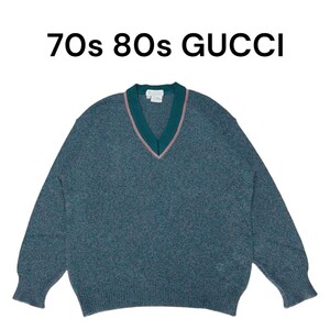 イタリア製　70s 80s OLD GUCCI　ニットセーター　オールドグッチ