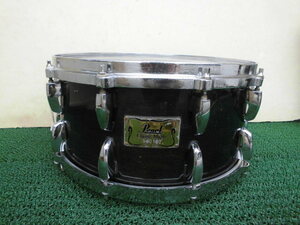 現状品 Pearl Classic Maple 14×6.5インチ スネア 名器 パール 日本製 胴厚 深胴 クラシック メイプル シースルーブラック REMO ヘッド 