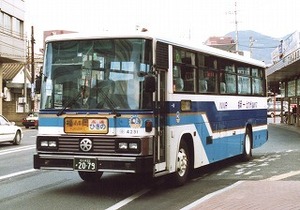 【 バス写真 Lサイズ 】 西鉄 懐かしのS型1987年式 ■ 4231北九州22か2079