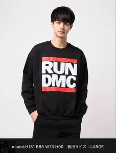 新品 RUN DMC スウェット トレーナー RAP TEES黒 ブラック L