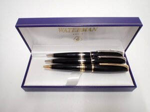 Waterman Charleston ウォーターマン チャールストン ブラック&ゴールドトリム 1本/シルバートリム 2本 ボールペン ∬ 6E68A-11