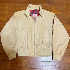 80s 英国製 バラクータ BARACUTA Ｇ9 40コットン ジップ ジャケット ブルゾン ハリントンジャケット タン ベージュ ヴィンテージ OPTI 02