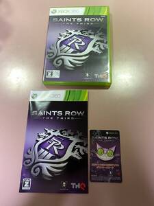 送料無料　DLCカード付 Xbox360★セインツロウ ザ・サード★used☆saints row the third☆import Japan JP