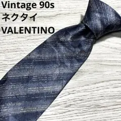 Vintage 90s ネクタイ VALENTINO y2k ブルー ネイビー