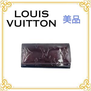 LOUIS VUITTON ルイヴィトン M93517 ヴェルニ ミュルティクレ４ レディース キーケース 鍵入れ レザー ブランド 小物 キーリング 美品