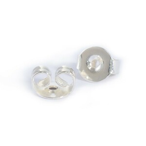 【2個売り】 ピアスキャッチ シルバー925 ピアスのキャッチ 縦5.0mm 横6.0 mm ピアスロック｜銀 Silver アクセサリー レディース メンズ