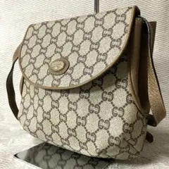 GUCCI plus ショルダーバッグ　フラップ　GGスプリーム　レザー　PVC