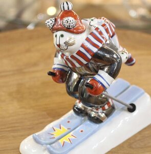 Villeroy＆Boch 置物 猫 スキー Benedikt Sport Cats Skier 陶器 ビレロイ＆ボッホ 西洋陶磁 インテリア コレクション 1036892