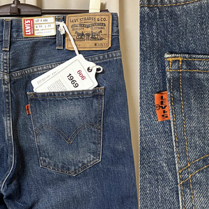 新品 W30 LEVIS リーバイスLVC 606 ビッグE デニムパンツ ユーズド加工 30605-0065 L32 ビンテージ復刻 レプリカ 605 60s ジーンズ スリム