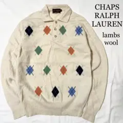 CHAPS RALPH LAUREN 襟付き デザインニットセーター アーガイル