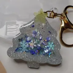 ハンドメイド クリスマスツリーシャカシャカ キーホルダー