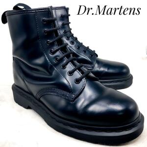 ☆即決・送料無料☆【黒ステッチ・黒ソール】Dr.Martens ドクターマーチン 8ホールブーツ 黒 ブラック 26cm 革靴 ブーツ 本革 本皮 メンズ