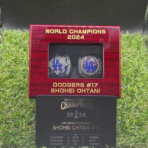 非売品 ドジャース 大谷翔平 #17 MLB 2024 チャンピオンリング＆エクストラリング セット 専用デュアルケース チャンピオンズカードセット