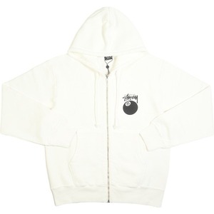 STUSSY ステューシー 24SS 8 BALL ZIP HOODIE PIGMENT DYED Natural ジップパーカー 白 Size 【XL】 【新古品・未使用品】 20811959