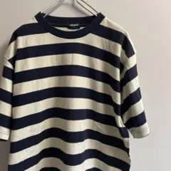 OLD UNIQLO 古着　ボーダーTee シンプル　ネイビー　UNIQLO