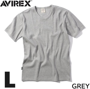 新品 AVIREX アヴィレックス 半袖 VネックTシャツ L グレー / アビレックス DAILY S/S V-NECK T-SHIRT デイリー