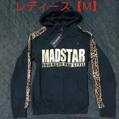 値下♡レディースM【MADSTAR】 日章 豹柄☆パーカー☆アングラ①(D)