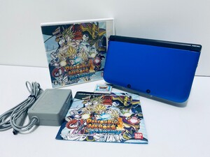 ニンテンドー3DS LL 本体 SPR-001 本体 ゲーム機 Nintendo WAP-002 青×黒 BLUE×BLACK 動作品 希少品 ゲームソフトセット(B-12)