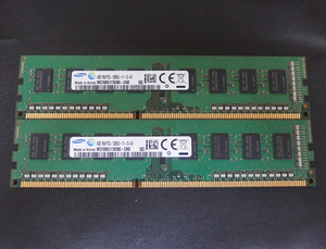 mem333 SAMSUNG 4GBx2枚 8GB DDR3/PC3-12800 中古品