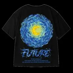 【新品】Tシャツ　メンズ　レディース　アルファベット　黒　半袖　XL