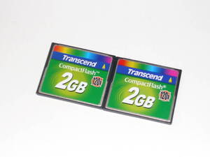 動作保証！Transcend CFカード 2GB 2枚セット